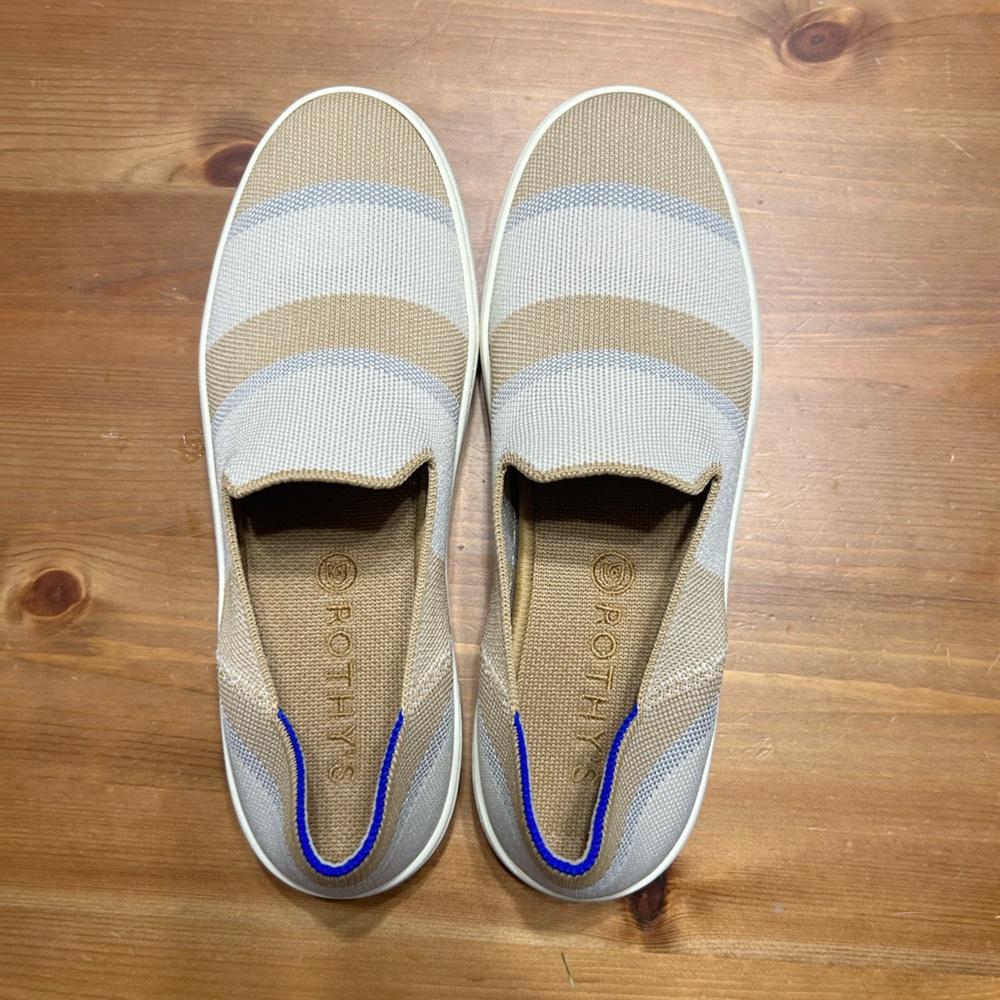 Rothy’s “The Sneaker” Birch Stripe size 9